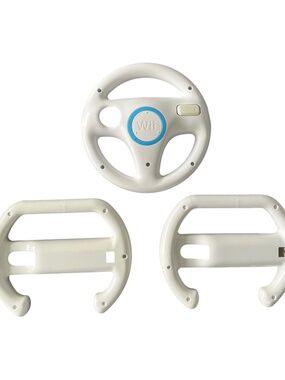 Official Nintendo Wii Wheel Remote Controller Lot of 3 Mario Kart RVL-024
